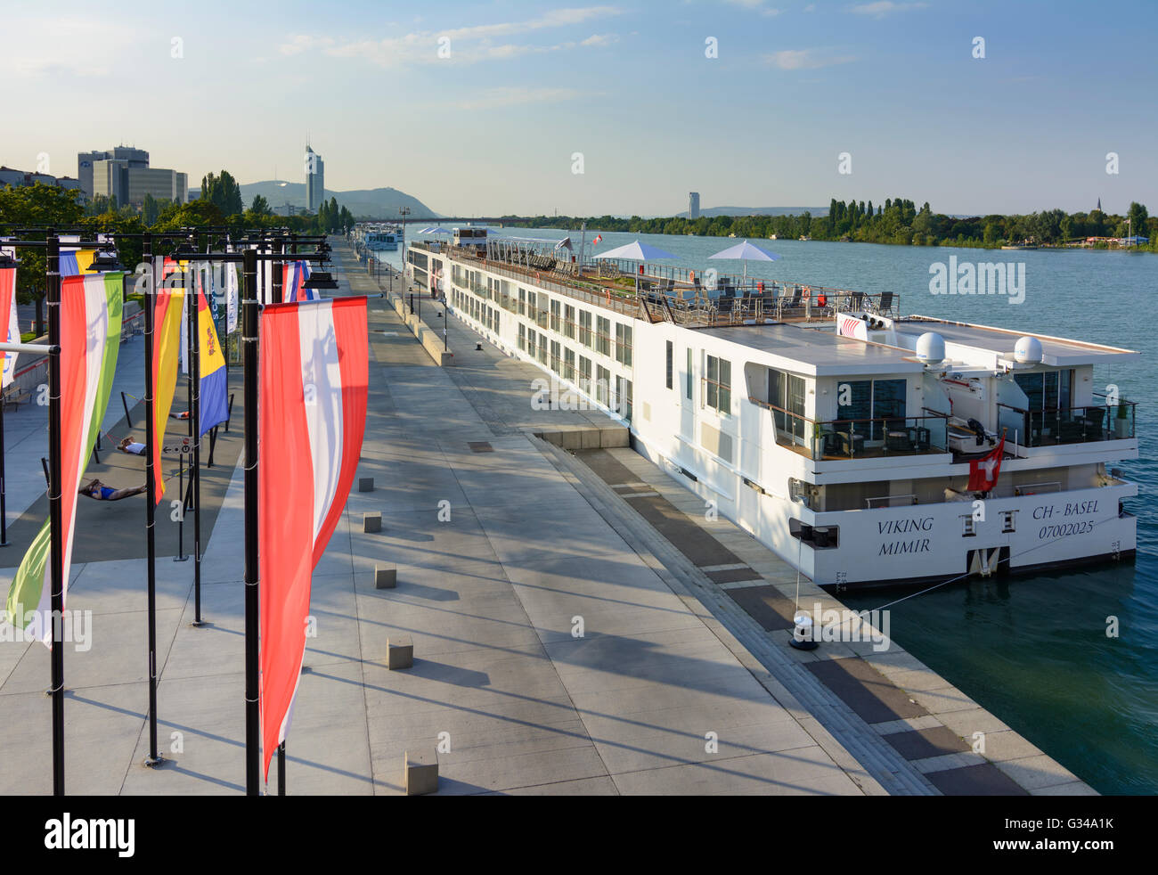Cruceros por el Danubio, Austria, Wien, 02, Wien, Viena. Foto de stock