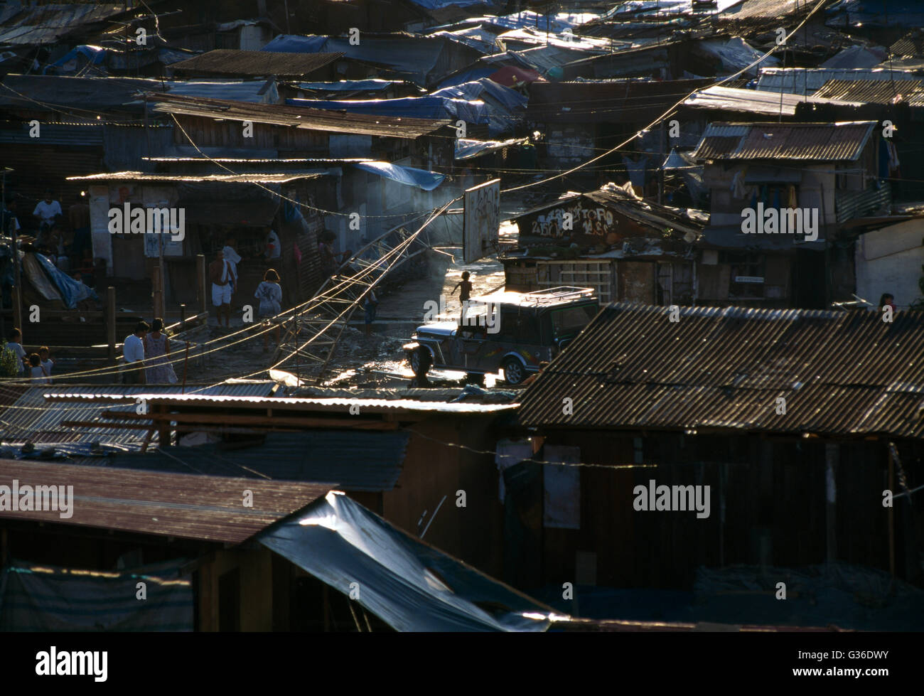 Guadelupe Shanty Town, Manila, Filipinas Foto de stock