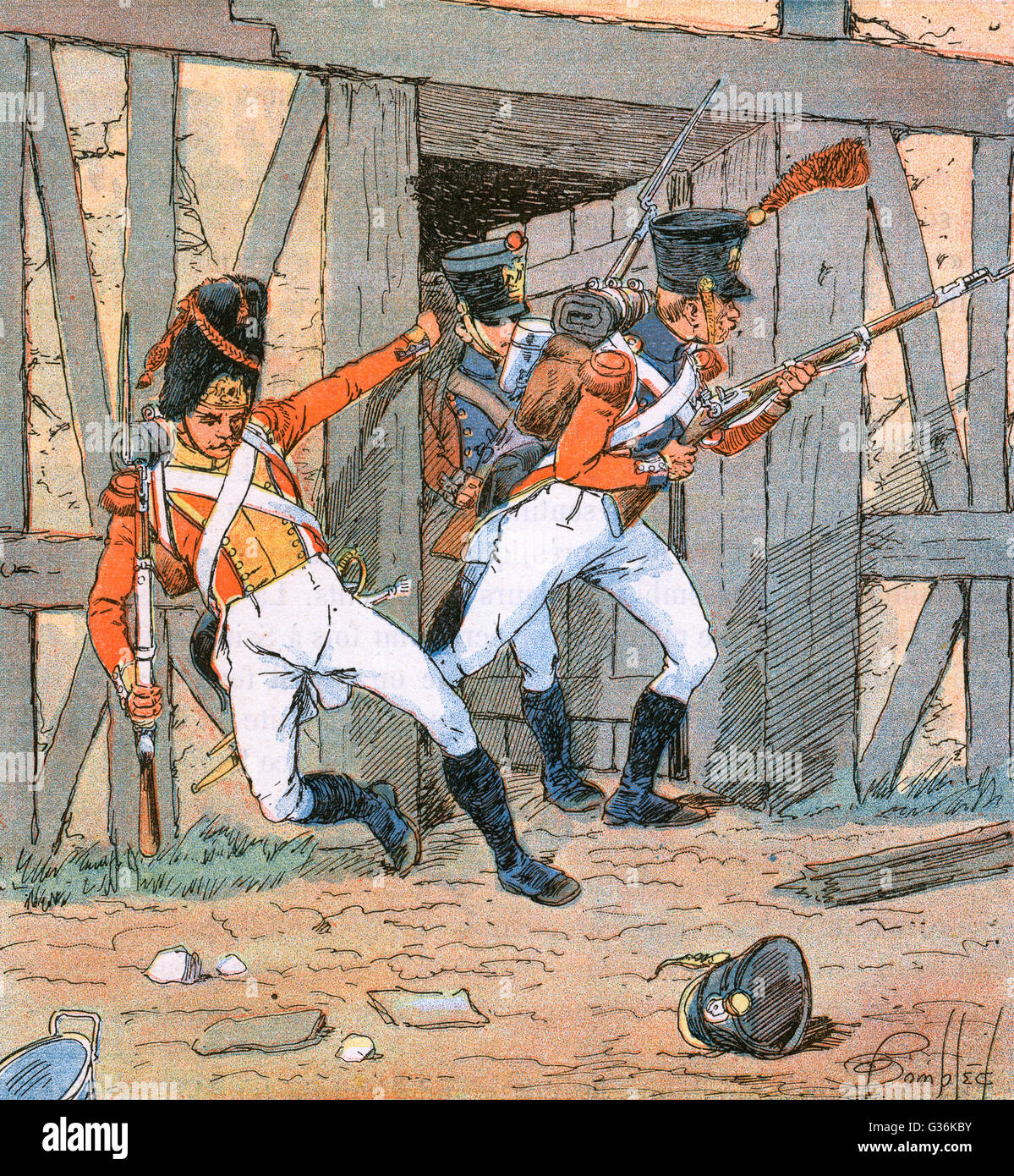 SWISS Granaderos del 1er Regimiento y fusiliers del 2º y 3º regimientos