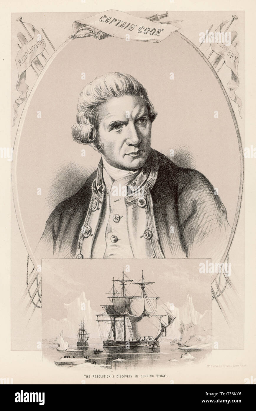 El Capitán James Cook Foto de stock