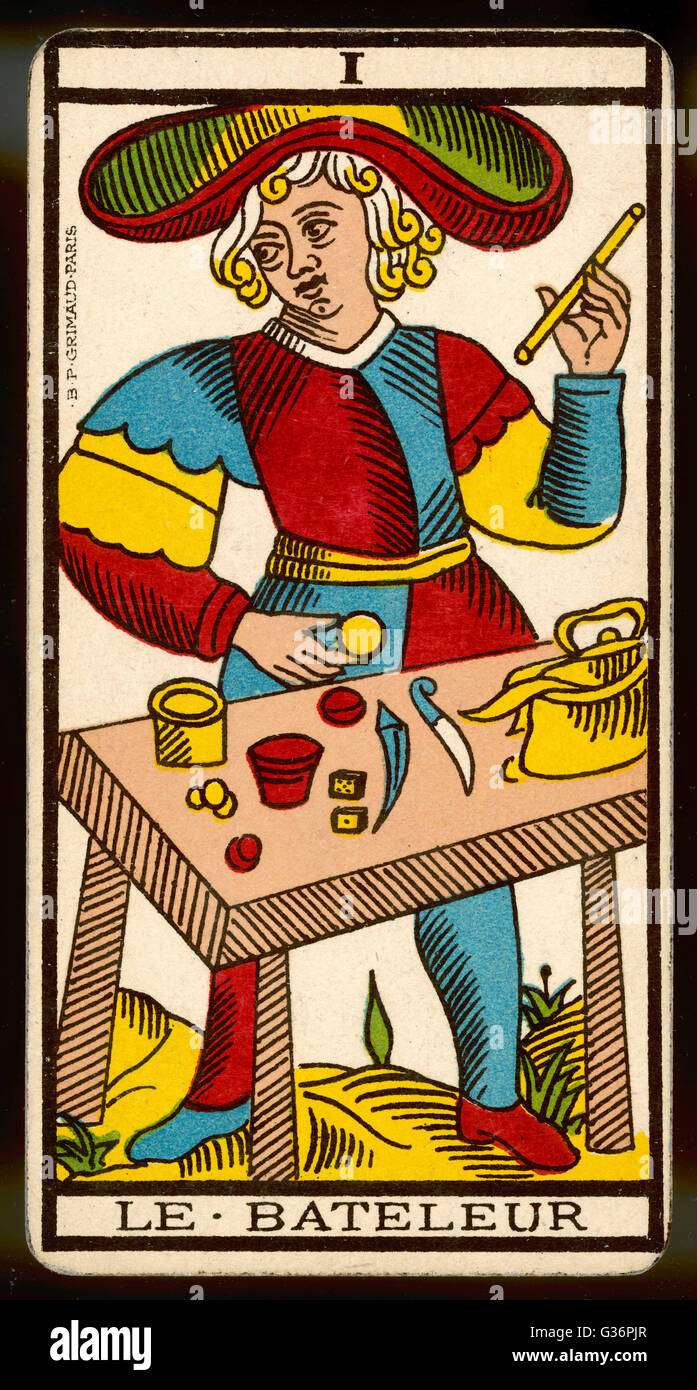 Carta del Tarot 1 -- Le Bateleur (El Mago, Magus o malabarista Fotografía  de stock - Alamy