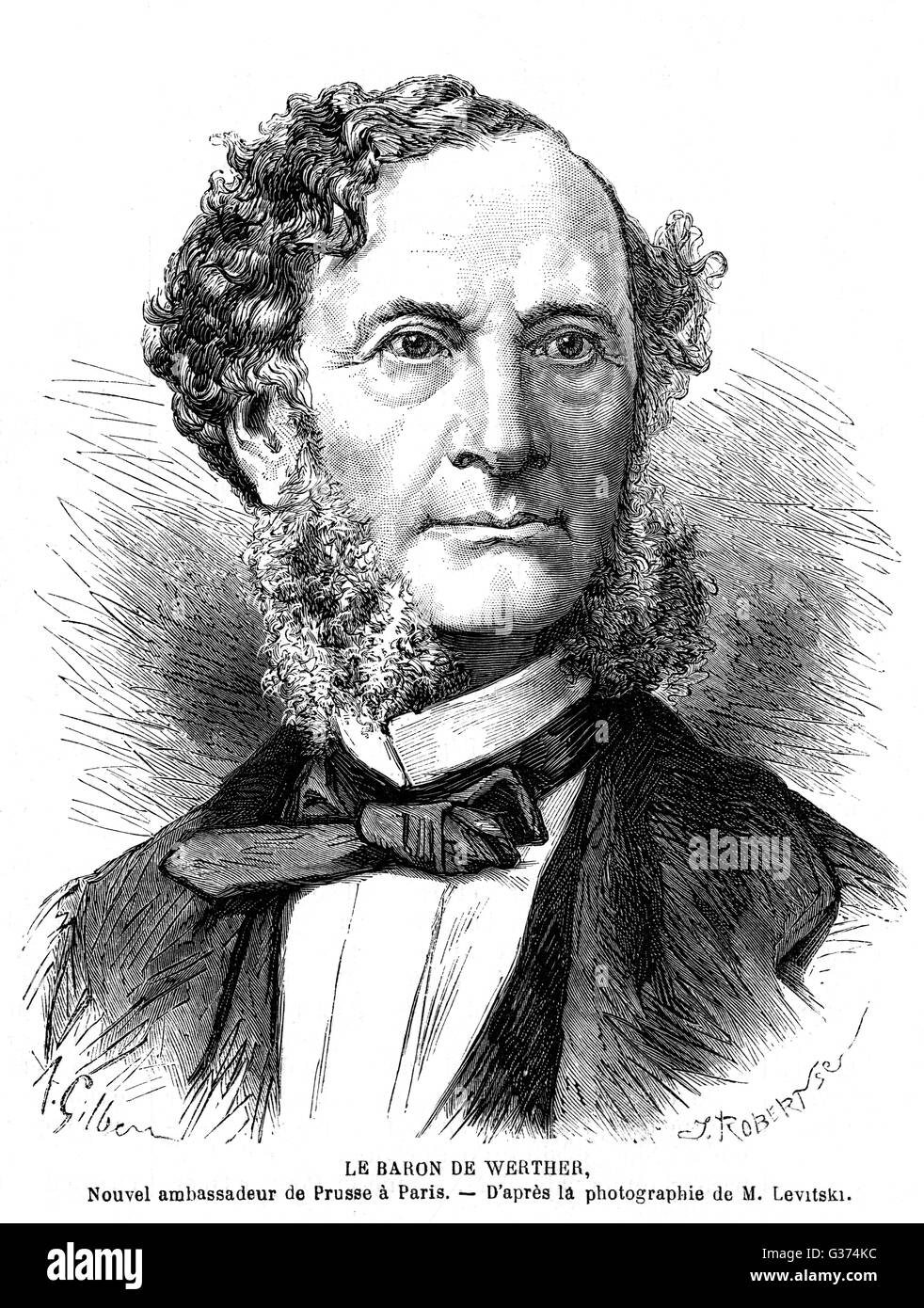 KARL ANTON Baron von WERTHER embajador de Prusia a Francia en 1869: en menos de un año los dos países estarían en guerra... Fecha: 1809 - 1894 Foto de stock
