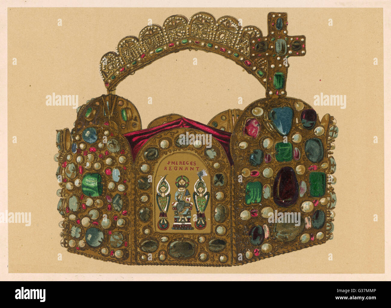 Corona de Carlomagno Fecha: 800 Foto de stock