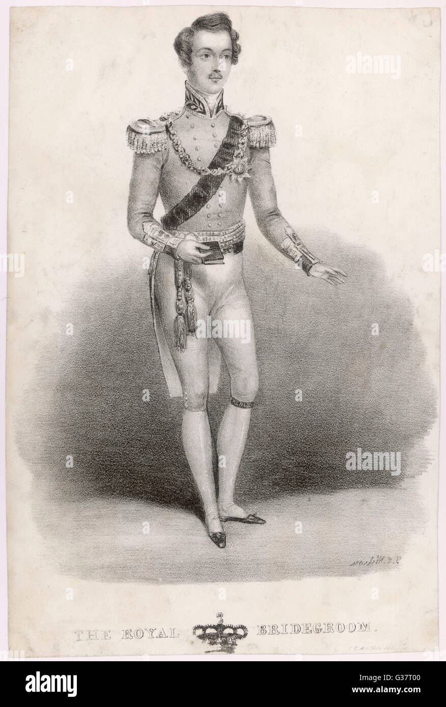 El Príncipe Alberto de Sajonia-Coburgo-Gotha, consorte de la Reina Victoria de Inglaterra Fecha: 1819-1861 Foto de stock