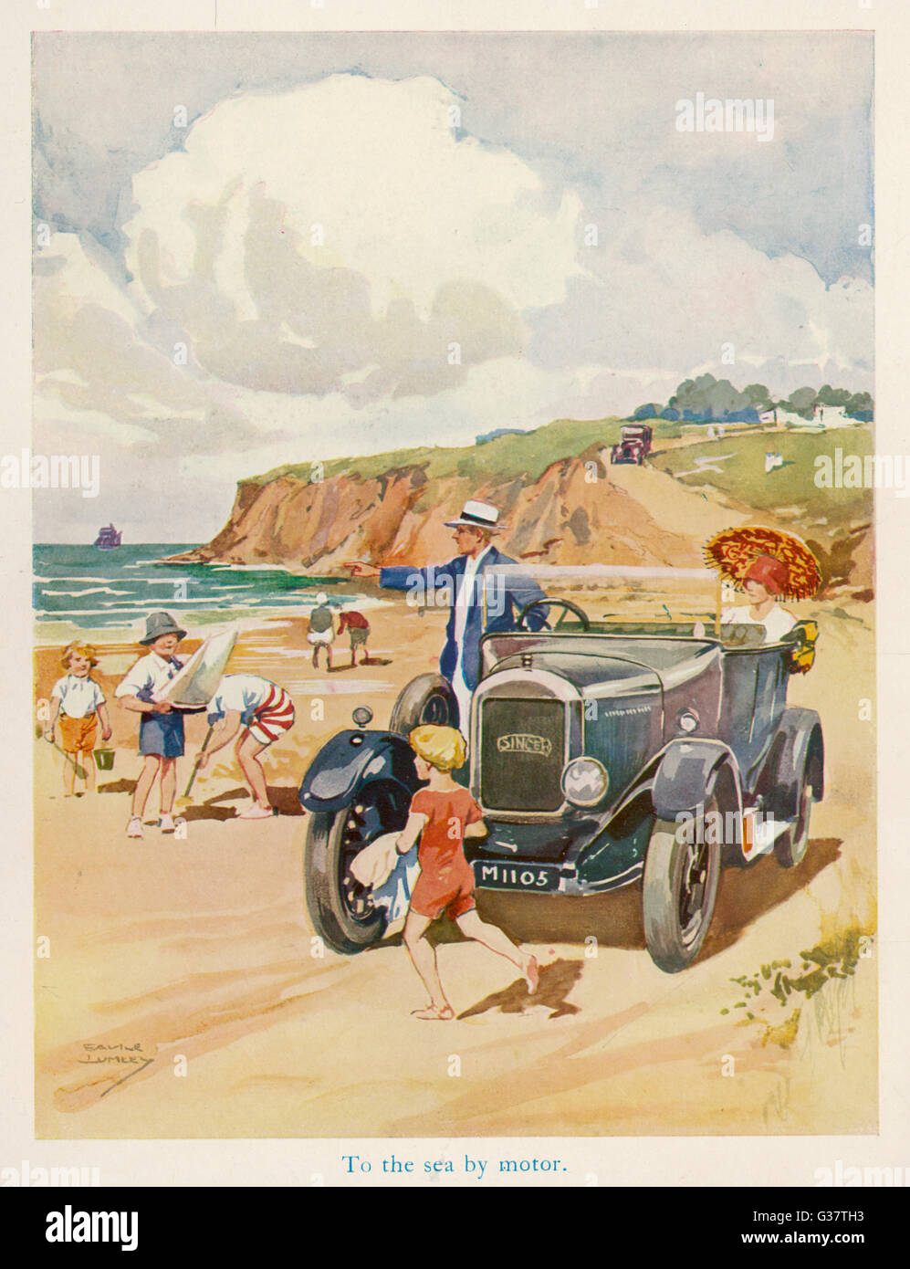 Al mar por motor 1929 Foto de stock