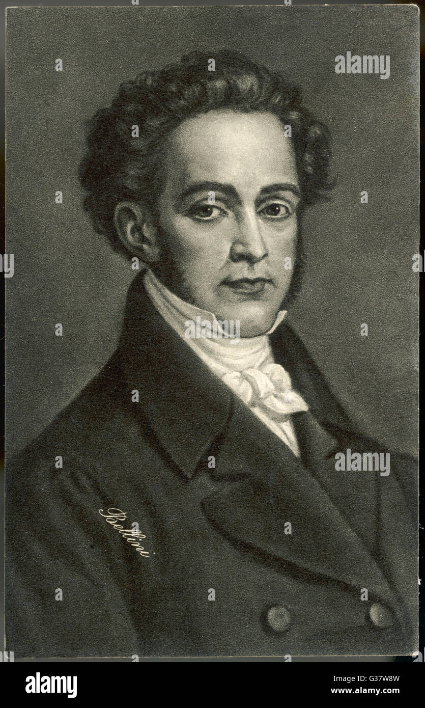 Compositor italiano Vincenzo Bellini Fecha: 1801 - 1835 Foto de stock