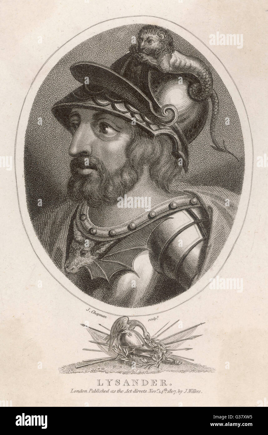 Lysander(d. 395 BC), Spartan General. Foto de stock