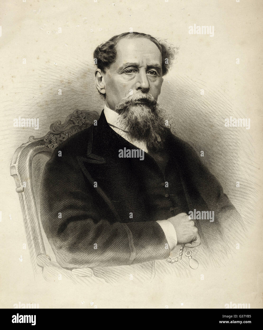 Charles Dickens (1812-1870), escritor inglés. Foto de stock