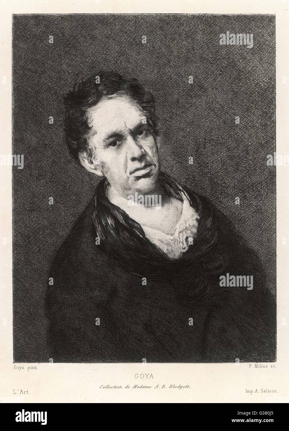 FRANCISCO JOSÉ de Goya y Lucientes pintor español, grabador y lithographer. Fecha: 1746 - 1828 Foto de stock