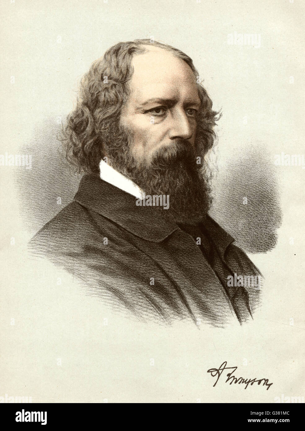 Alfred, lord Tennyson Foto de stock
