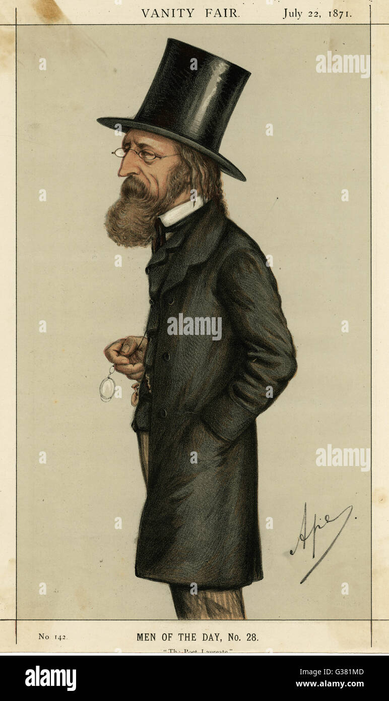 Alfred Lord Tennyson Foto de stock