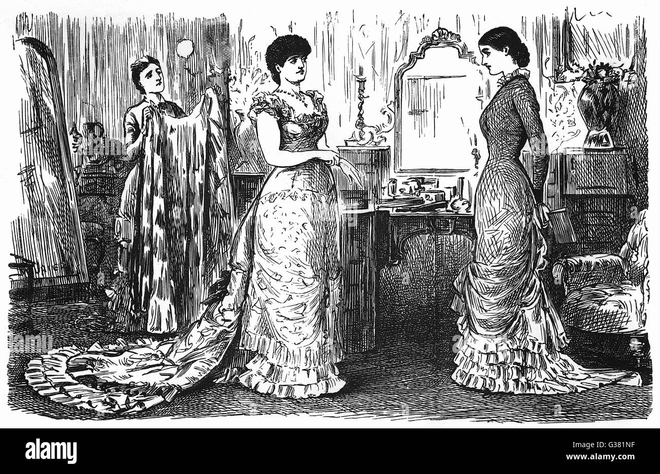 Comentar la aristocracia - tiempo para venir a la sociedad hueca Fecha: 1880 Foto de stock