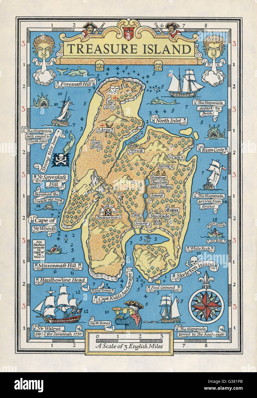 Treasure island map fotografías e imágenes de alta resolución - Alamy