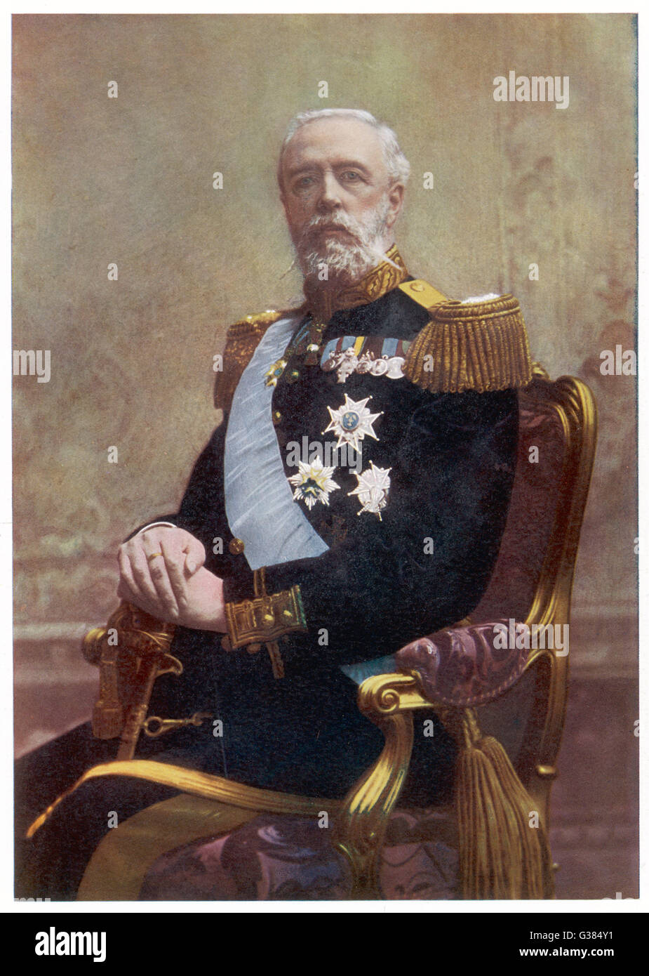 OSCAR II Rey de Suecia (1872-1907) y de Noruega (1872-1905) Fecha: 1829 - 1907 Foto de stock