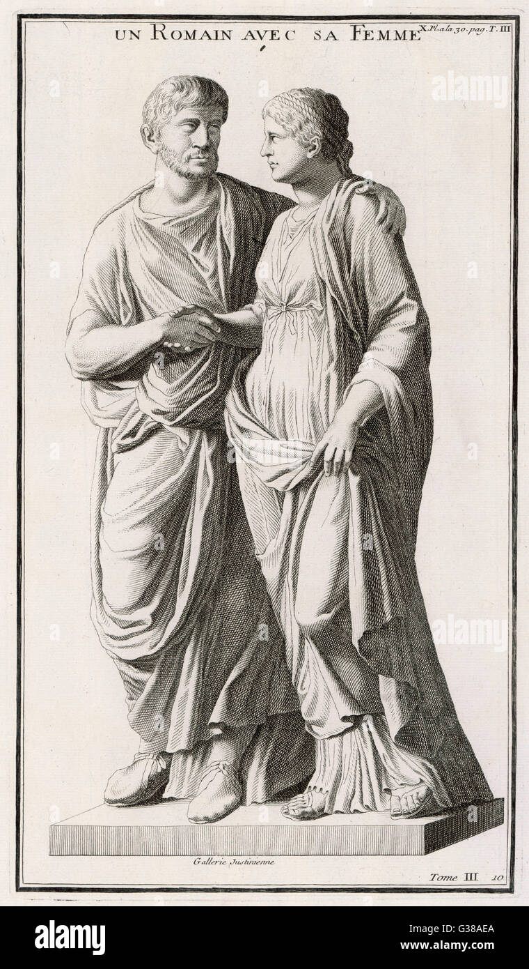 Una pareja Romana Fecha: siglo VI D.C. Foto de stock