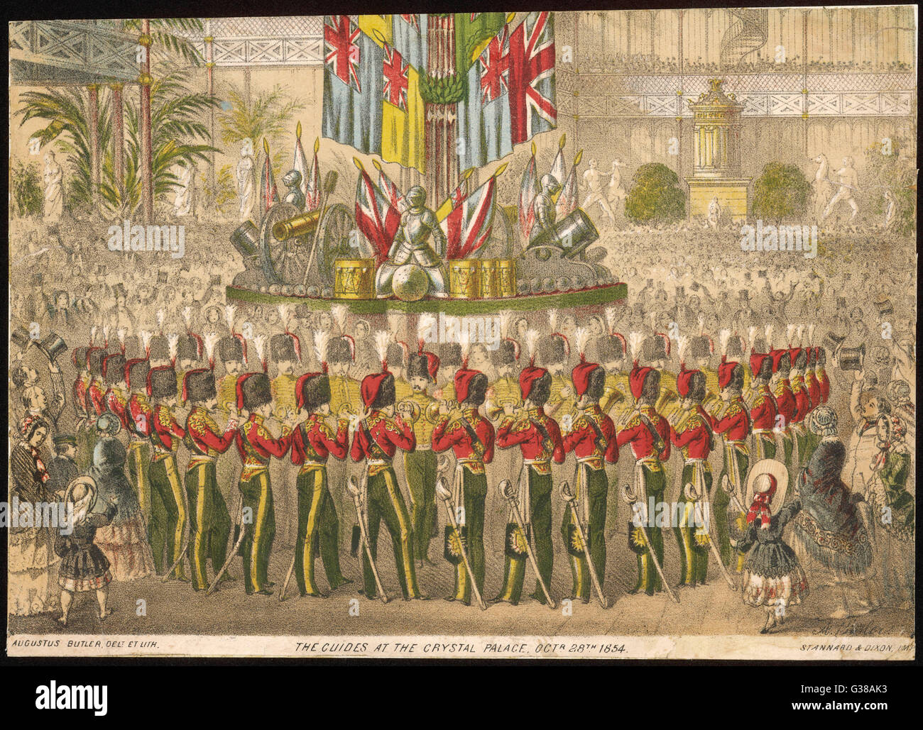 Guildes en Crystal Palace 1854 Foto de stock