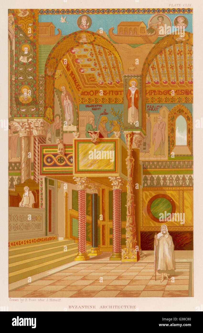 Palermo: bizantino (Capilla Palatina) Fecha: del siglo XIX Foto de stock