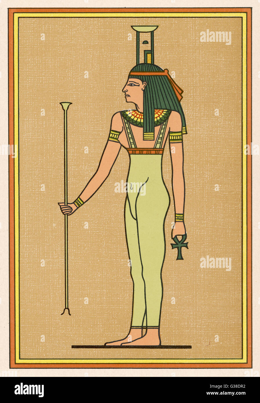 Una deidad funeraria, ella está de luto por el faraón cuando muere, y escolta a él en el Inframundo. Foto de stock
