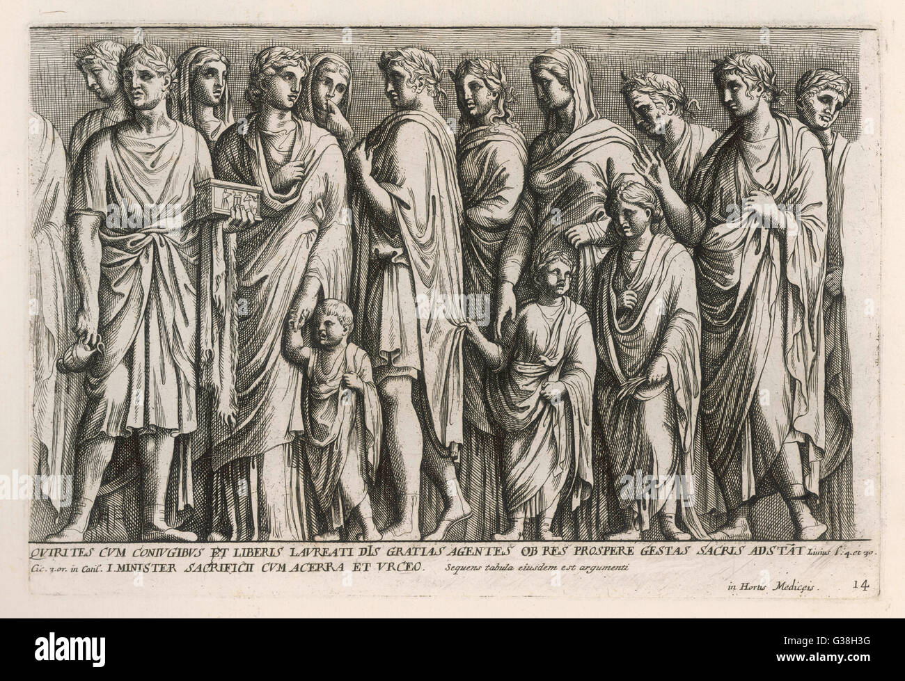 Un grupo de ciudadanos romanos. Fecha: circa 100 A.C. Foto de stock