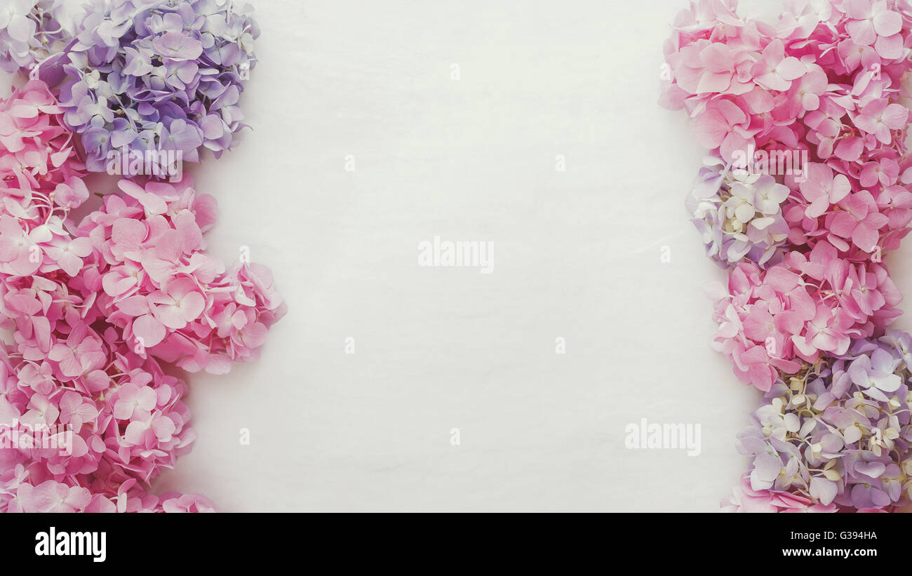 Vintage hydrangea floral fresco de fondo. Hydrangea flores naturales sobre un fondo de madera rústica. Vista superior, imágenes, tonos vintage Fotografía de stock - Alamy Vintage hydrangea floral fresco de fondo. Hydrangea flores naturales sobre un fondo de madera rústica. Vista superior, imágenes, tonos vintage Fotografía de stock - Alamy