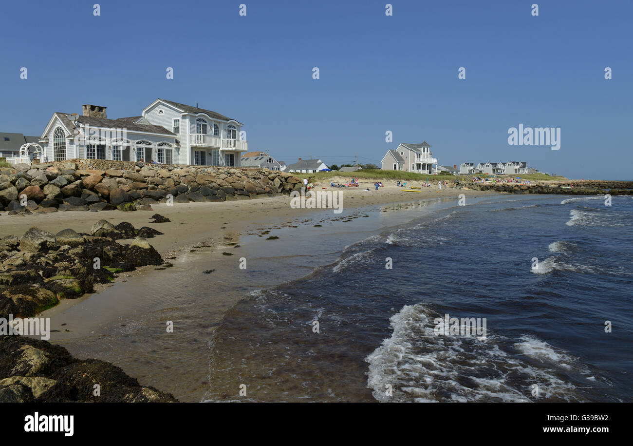 Casas, Dennis Port, Cape Cod, Massachusetts, EE.UU. Foto de stock
