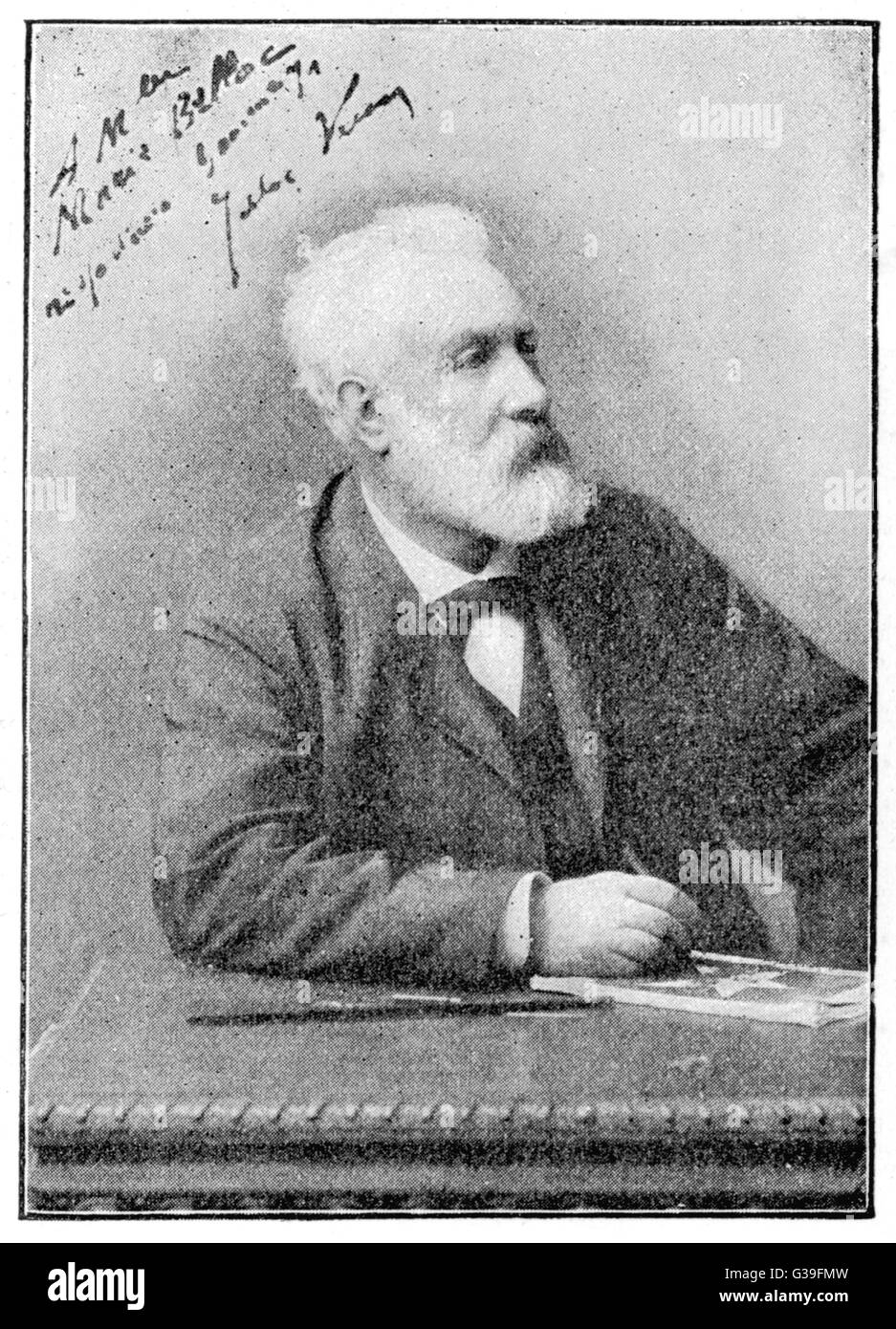 Julio Verne escritor francés de ciencia ficción Fecha: 1828 - 1905 Foto de stock