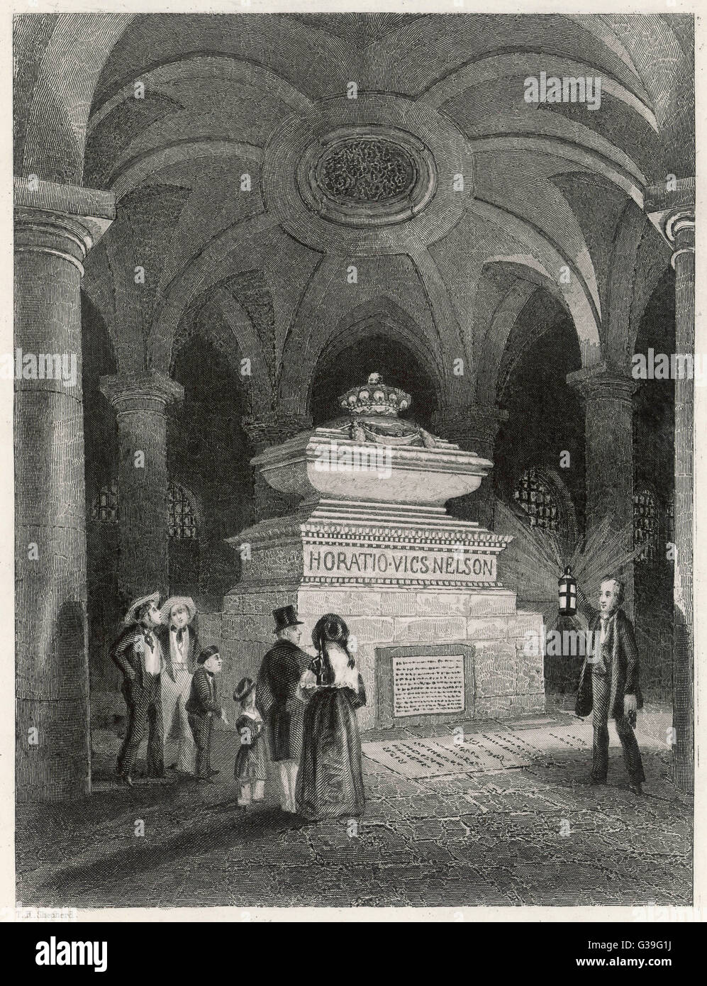 Tomb of horatio lord nelson in the crypt fotografías e imágenes de alta