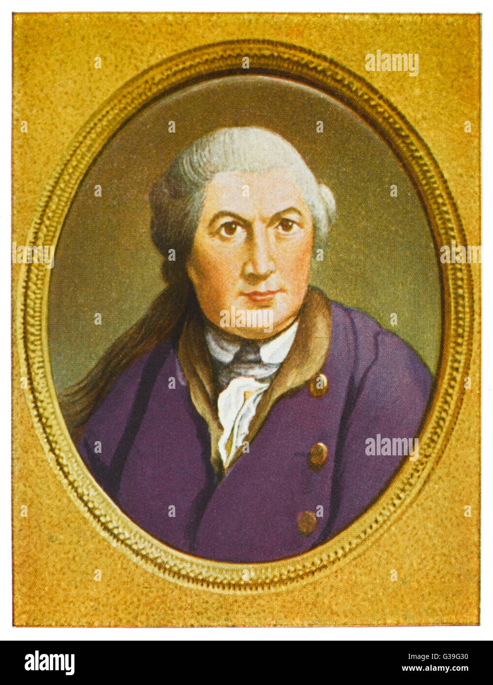 DAVID GARRICK actor inglés, famoso por sus papeles de Shakespeare Fecha: 1717 - 1779 Foto de stock