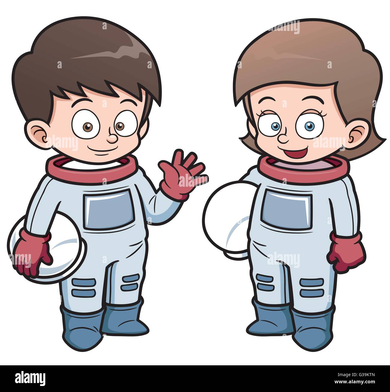 Ilustración vectorial de dibujos animados para niños astronautas Imagen  Vector de stock - Alamy