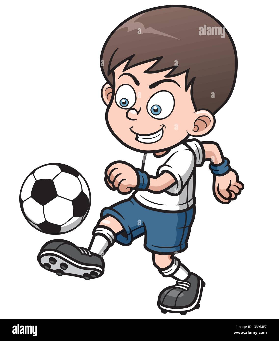 Ilustración vectorial de dibujos animados del jugador de fútbol Imagen  Vector de stock - Alamy