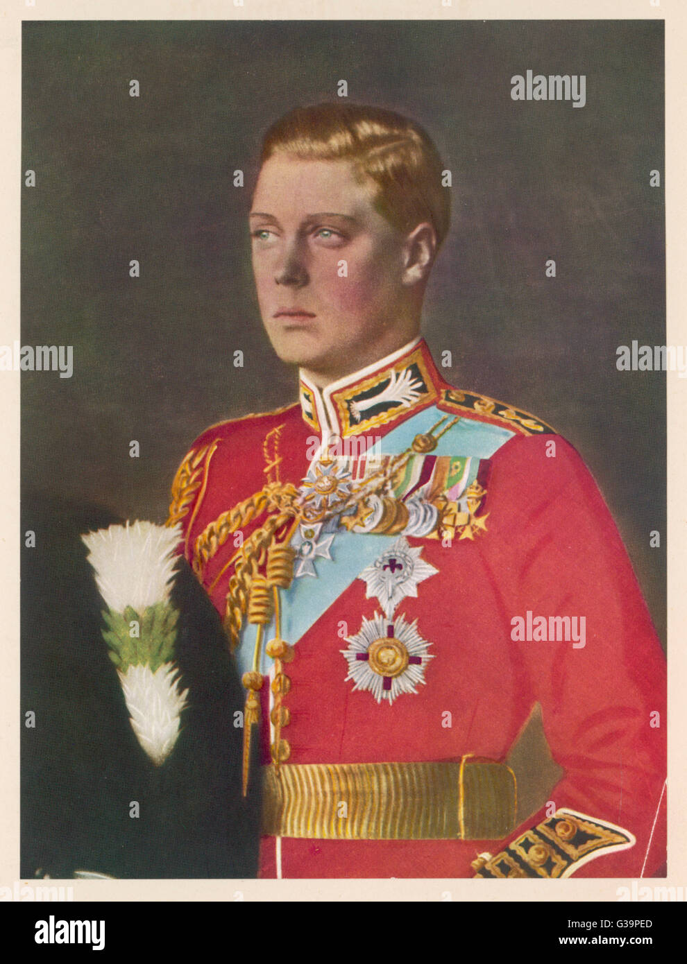 Eduardo VIII retrato de media longitud uniforme y medallas Fecha: 1894 - 1972 Foto de stock