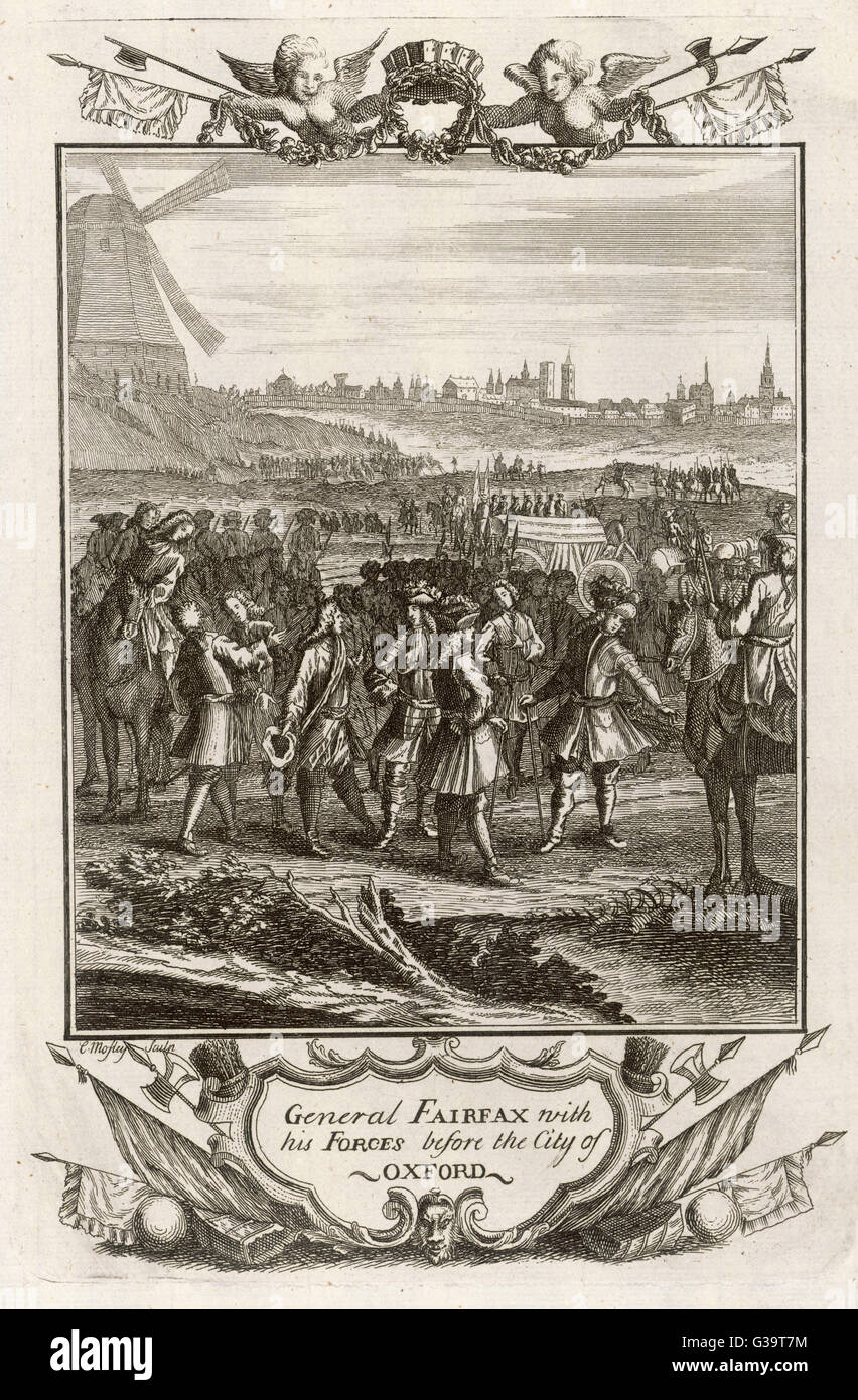 Fairfax General antes del campamento de Oxford. Fecha: 1643 Foto de stock