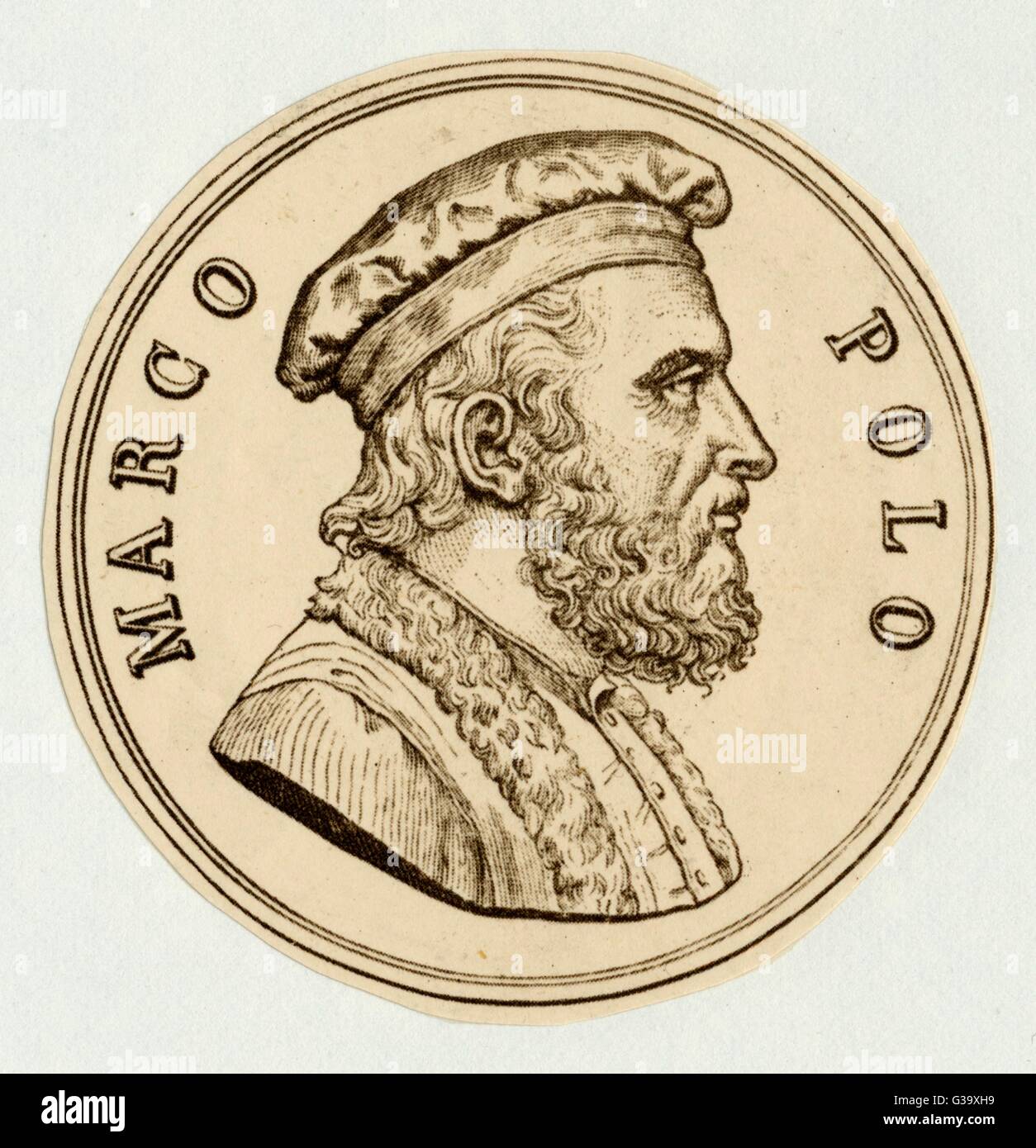 Comerciante veneciano Marco Polo, viajero y autor Fecha: 1254 - 1324 Foto de stock