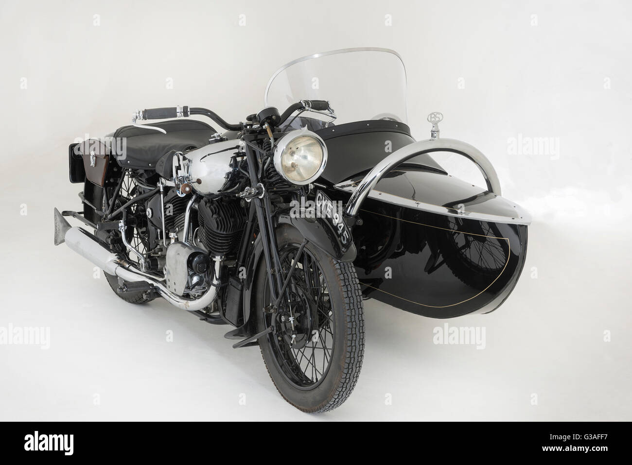 1936 Brough Superior combinación especial 11-50 Foto de stock