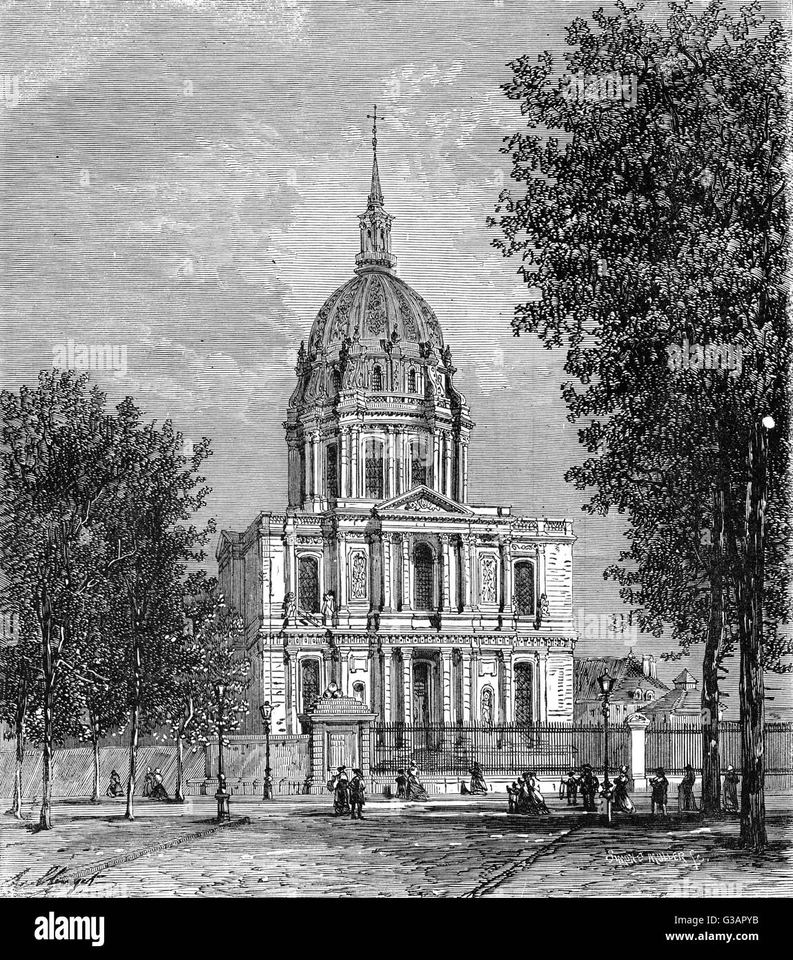 París, Francia - Invalides. Fecha: circa 1855 Foto de stock