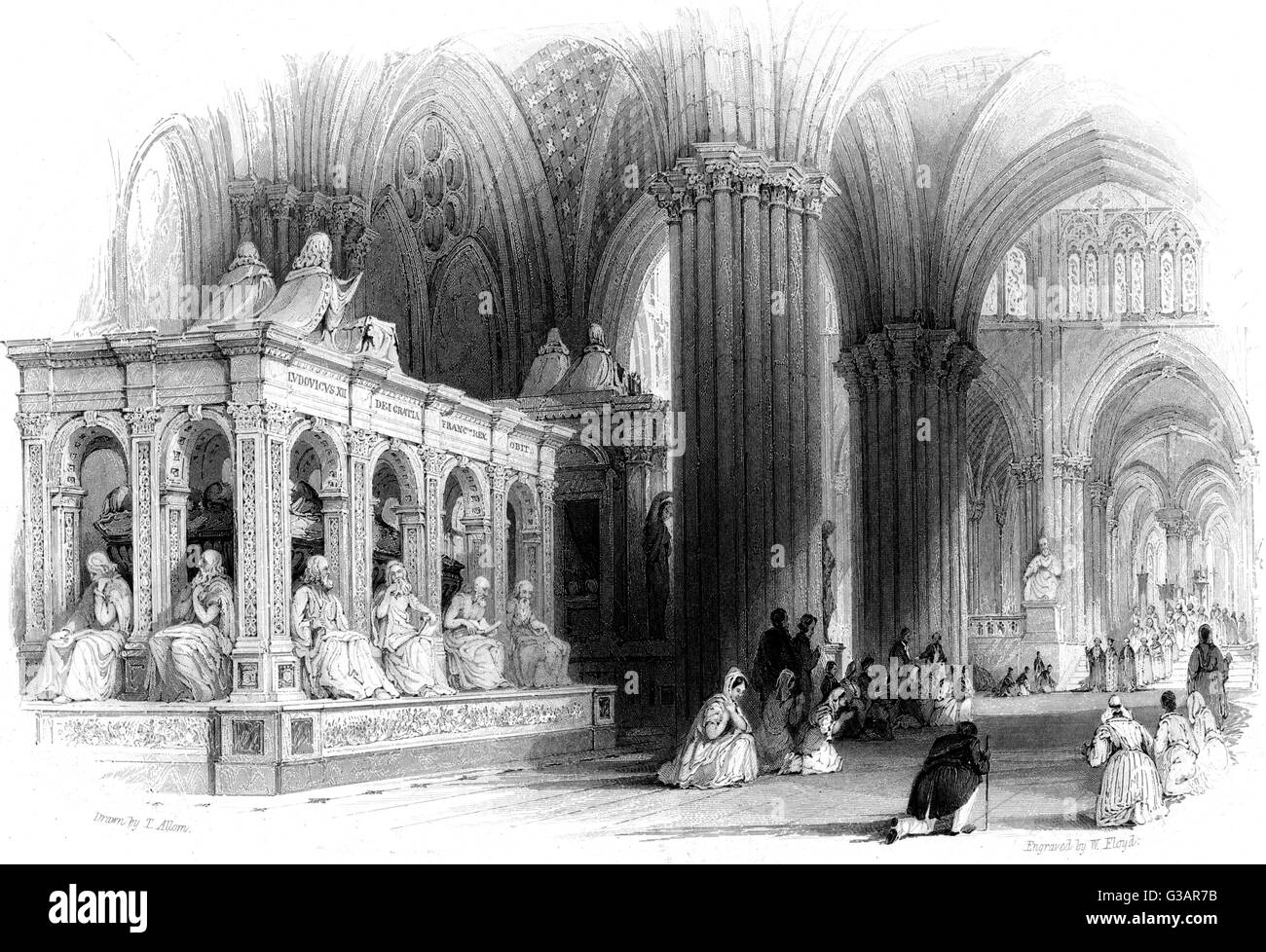 París, Francia - Saint Denis, Tumba de Luis XII Foto de stock