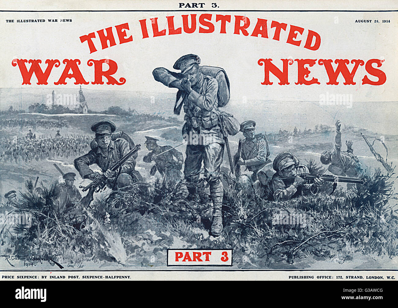 Portada de noticias de guerra ilustradas, atacando a los soldados de  infantería Fotografía de stock - Alamy