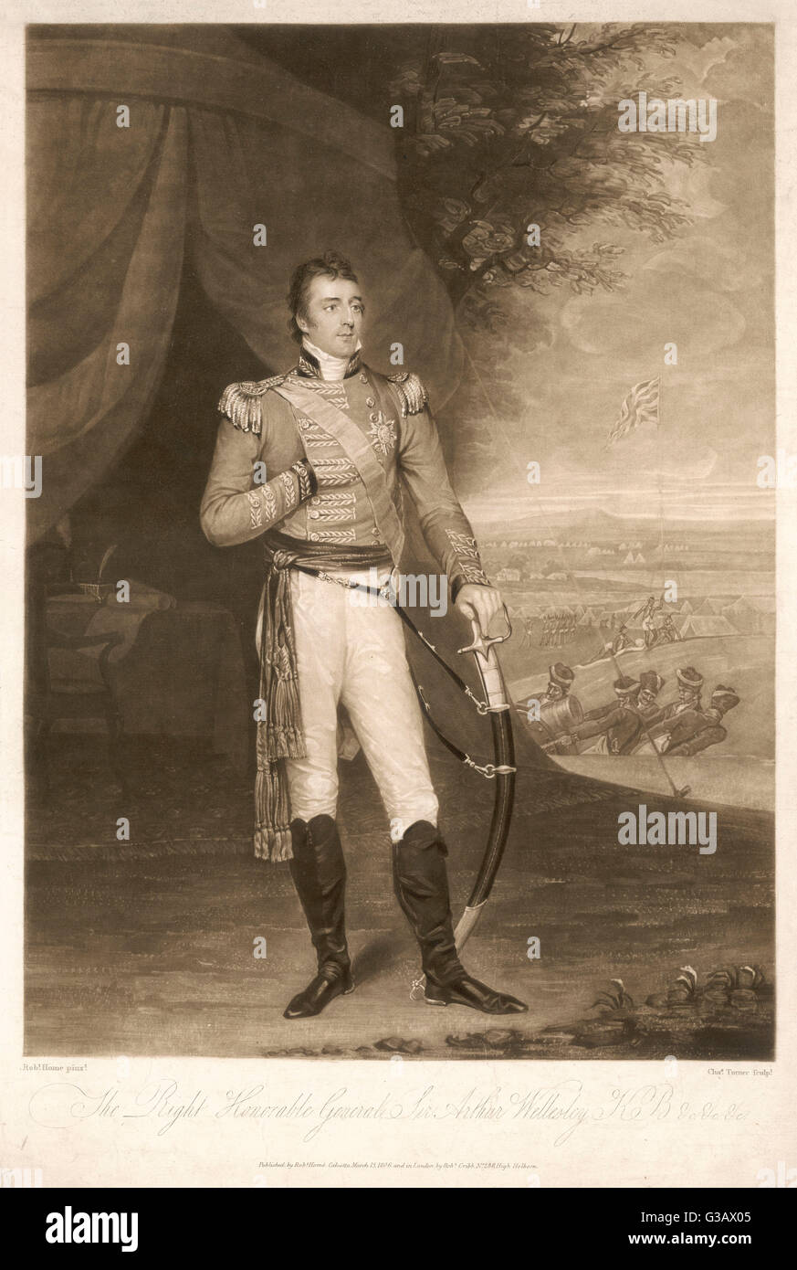 ARTHUR WELLESLEY, duque de Wellington, soldado y estadista en 1806 Fecha: 1769 - 1852 Foto de stock