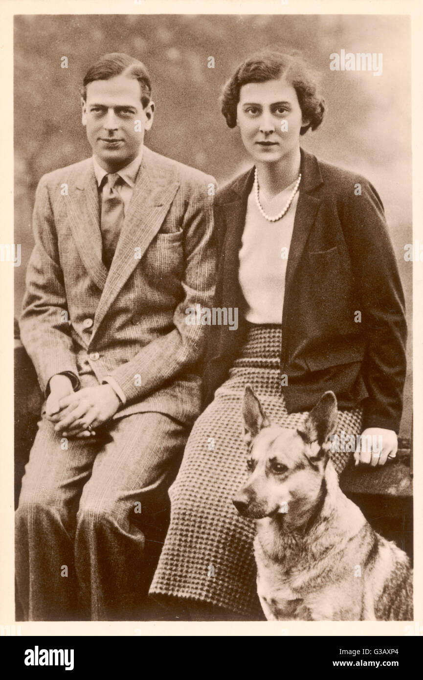 GEORGE, duque de Kent, hijo de George V, con su esposa, la Princesa Marina de Grecia (se casaron en 1934) Fecha: 1902 - 1942 Foto de stock