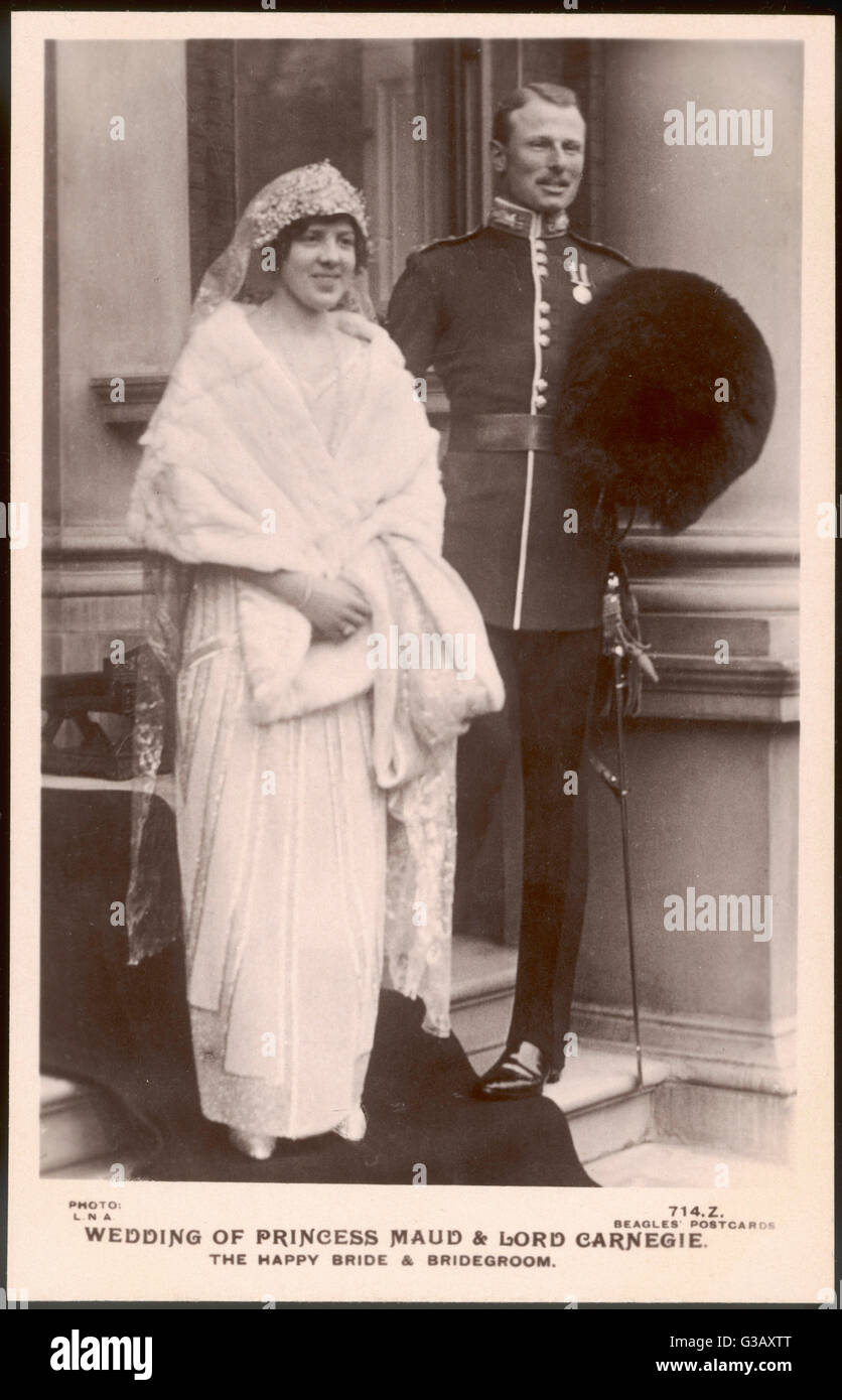 CHARLES ALEXANDER CARNEGIE 11º Conde de SOUTHESK en su matrimonio con Maud Duff, hija del duque de Fife y la princesa Luisa Victoria Fecha: 1893 - 1992 Foto de stock