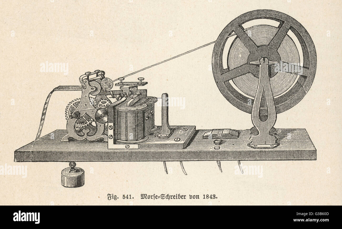 La Morse transmisor original Fecha: 1843 Foto de stock