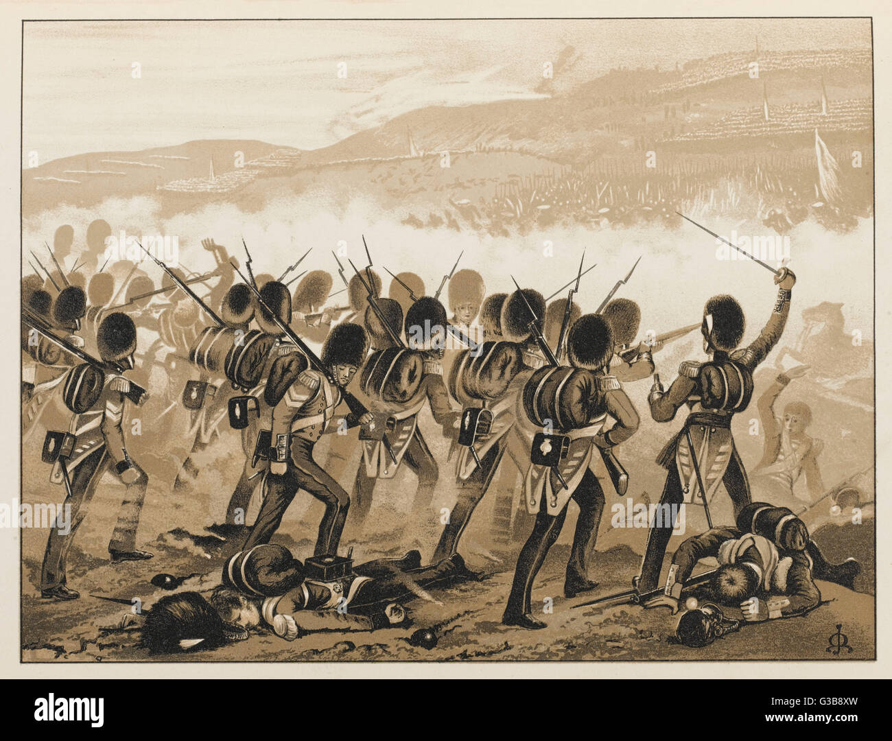 El avance de los granaderos de la Guardia Fecha: 20 de septiembre de 1854 Foto de stock