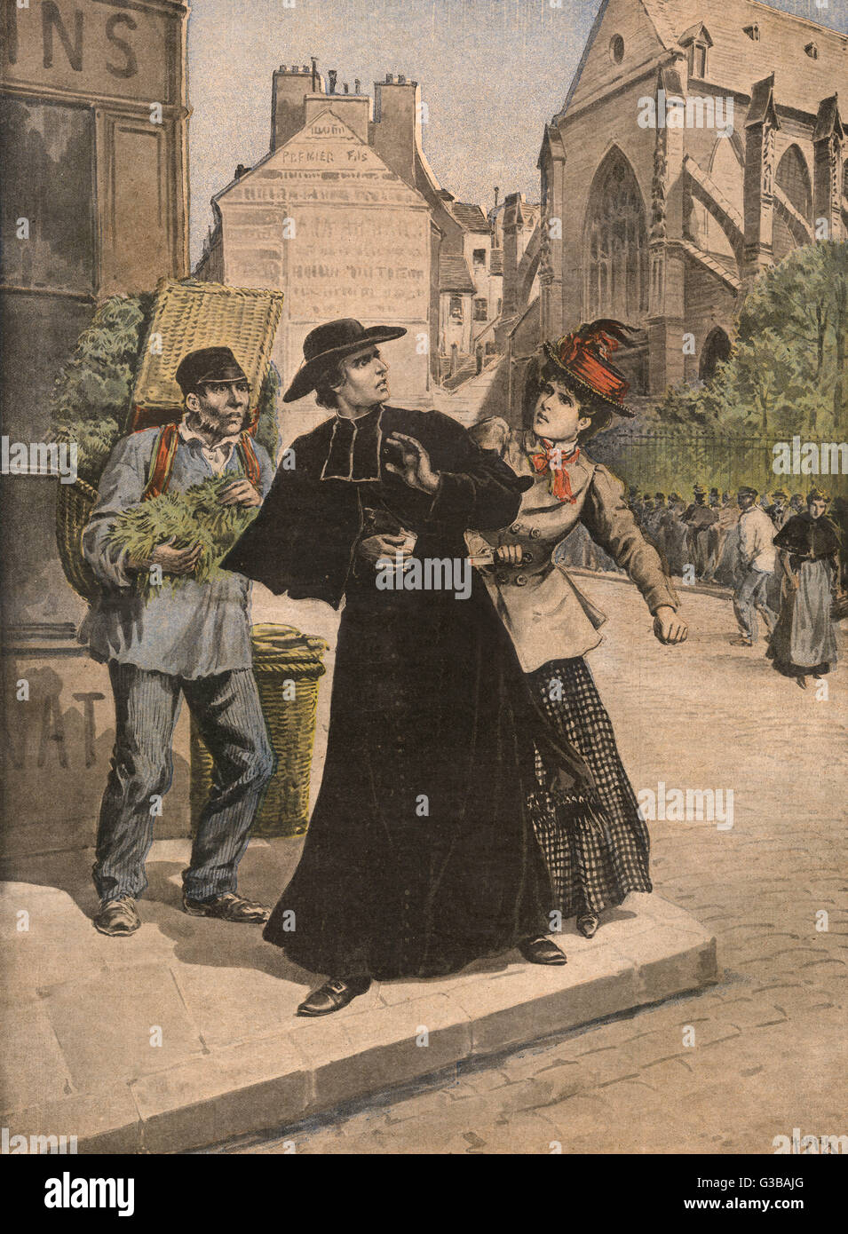 INTENTO DE APUÑALAMIENTO/1897 Foto de stock