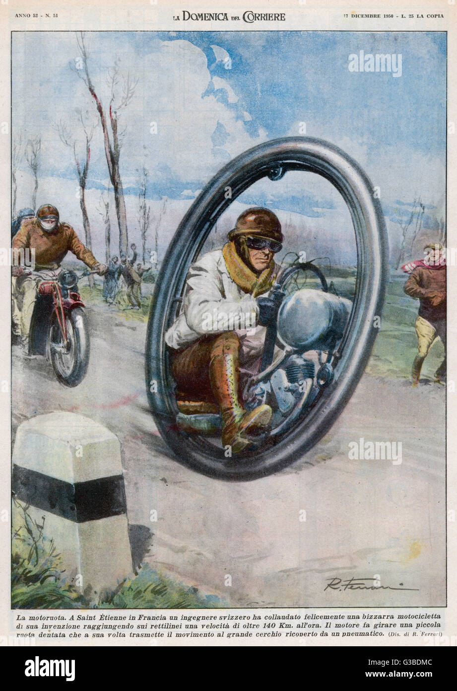 MONOCYCLE FRANCÉS 1950 Foto de stock