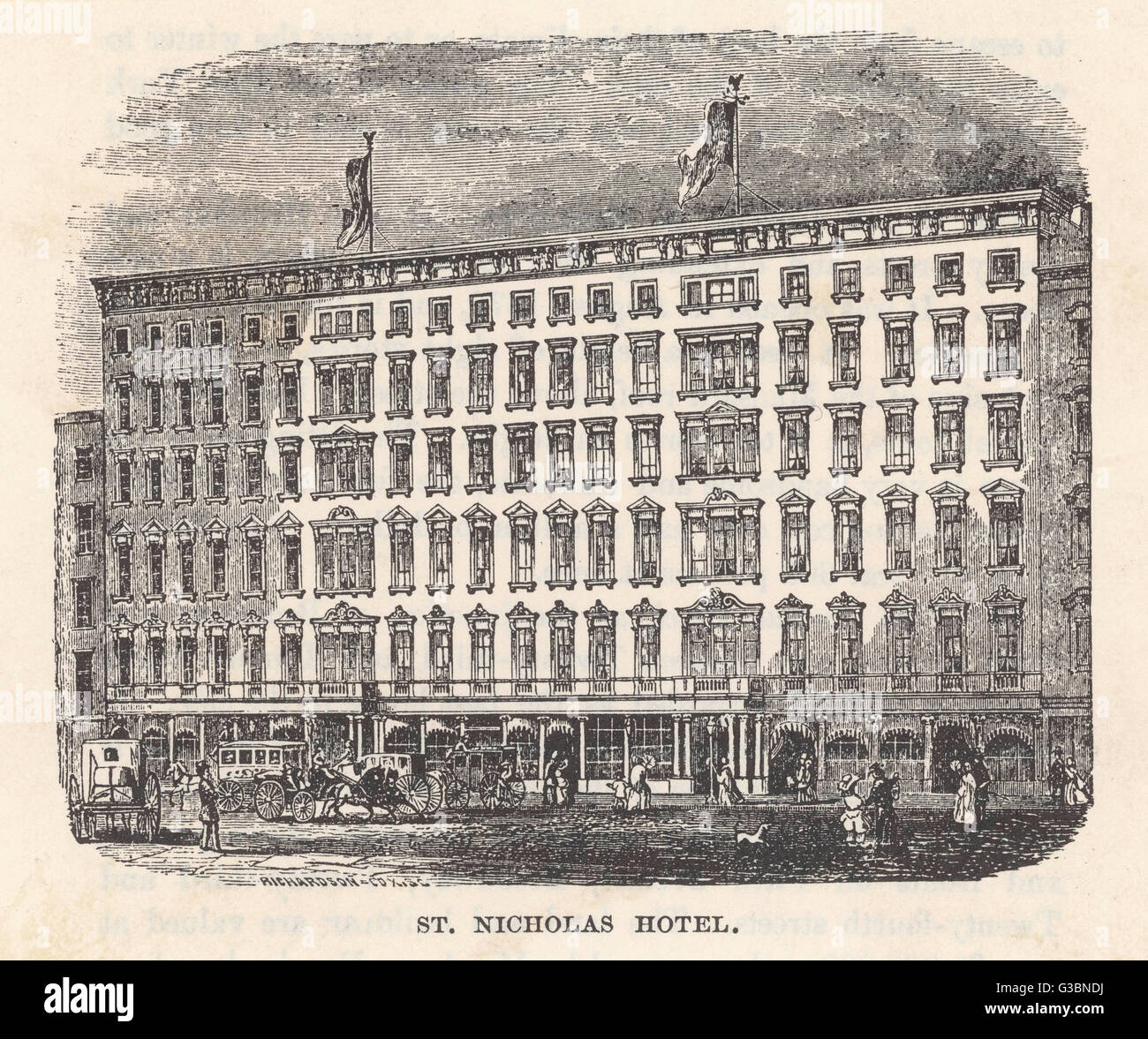 Hotel St Nicholas, NY Foto de stock