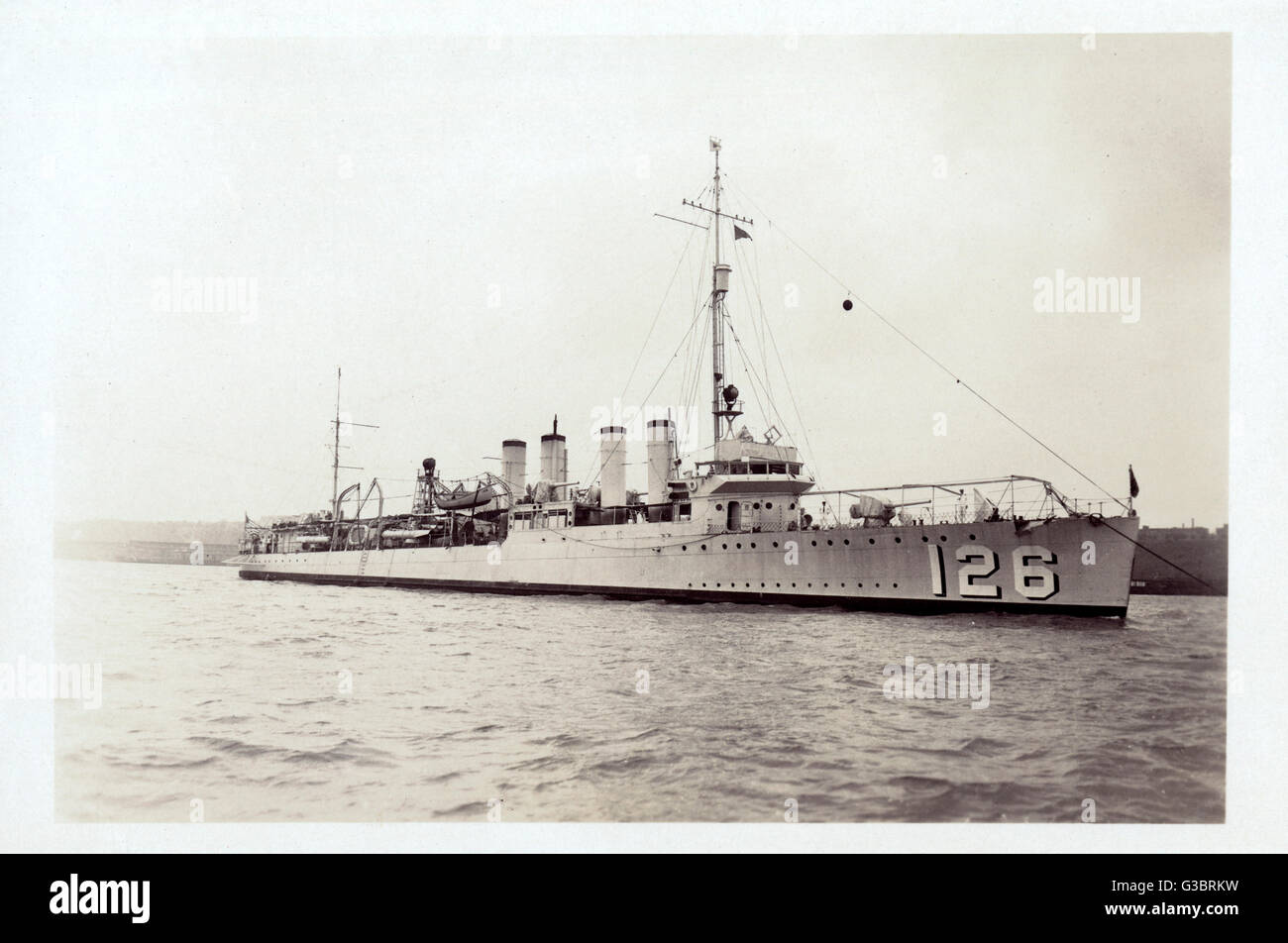 USS Badger, destructor estadounidense Foto de stock