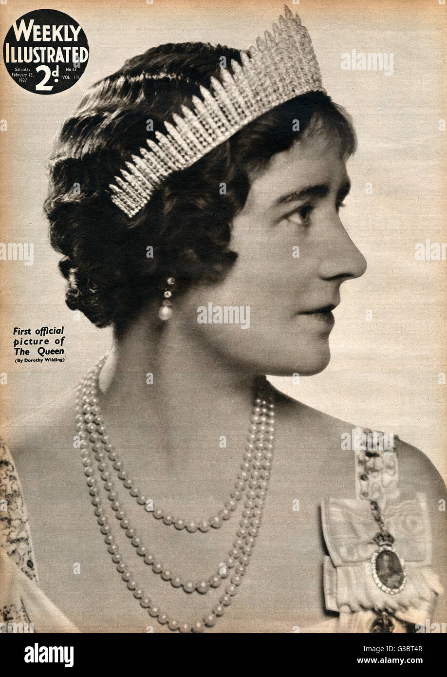 Reina Isabel, consorte del rey Jorge VI Foto de stock