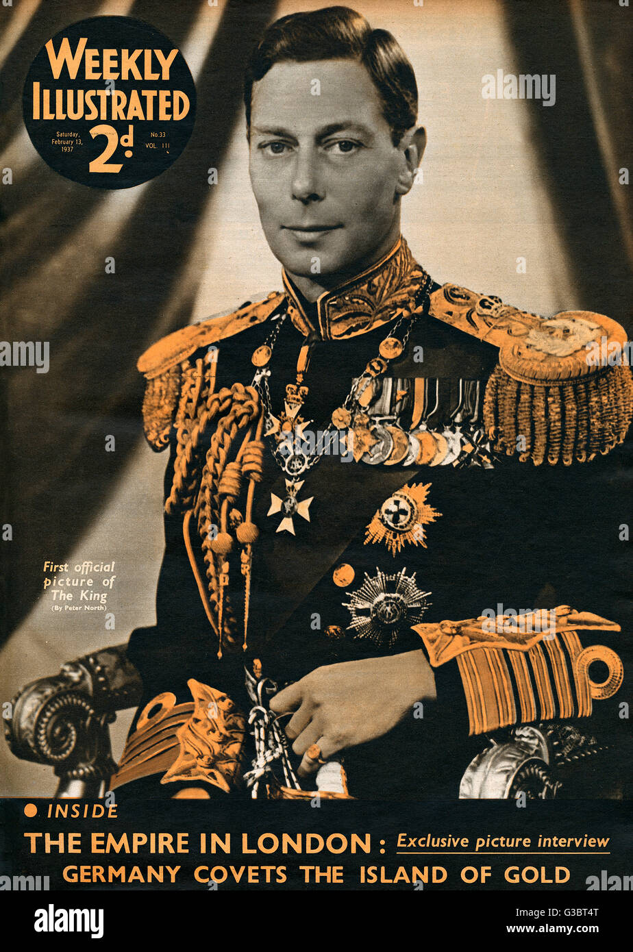 Rey George VI Foto de stock