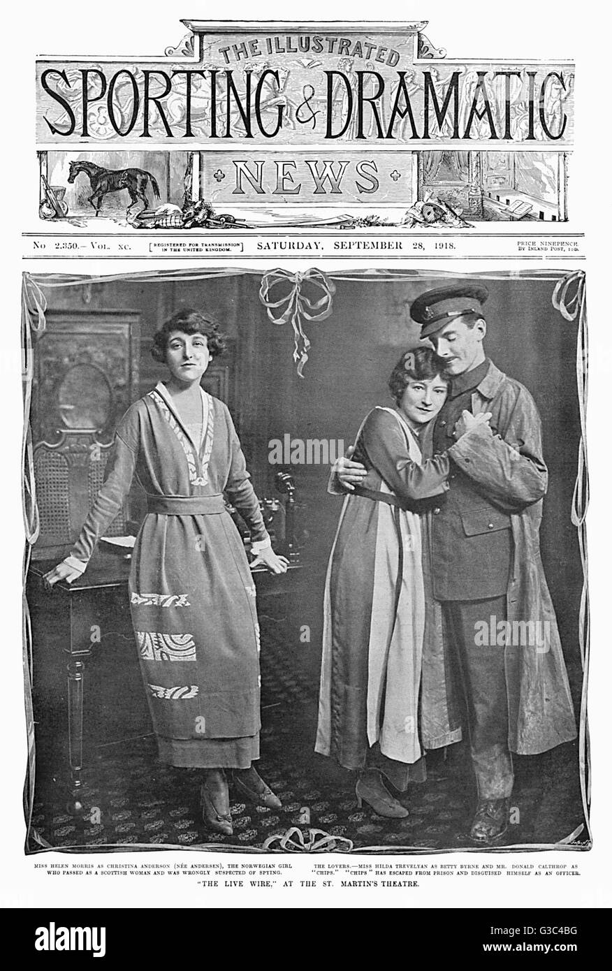 The Live Wire', en el St. El Teatro de Martín 1918 Foto de stock