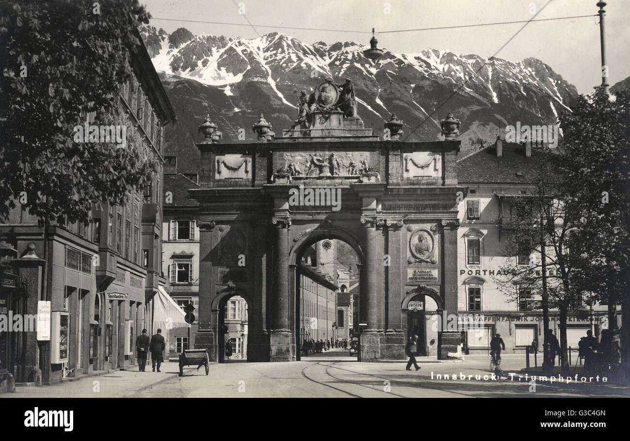Innsbruck, Austria - El Arco del Triunfo Foto de stock